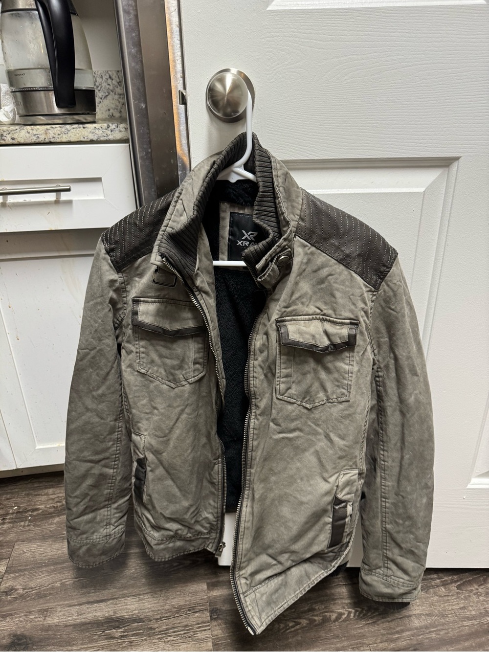 XR Men’s Gray Bomber-Style Utility Jacket